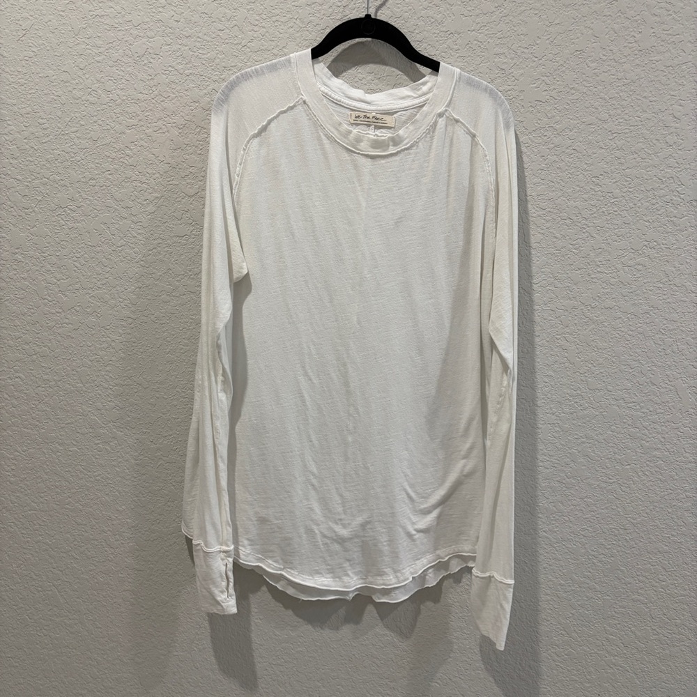Free People We The Free White Long Sleeve Tee S
